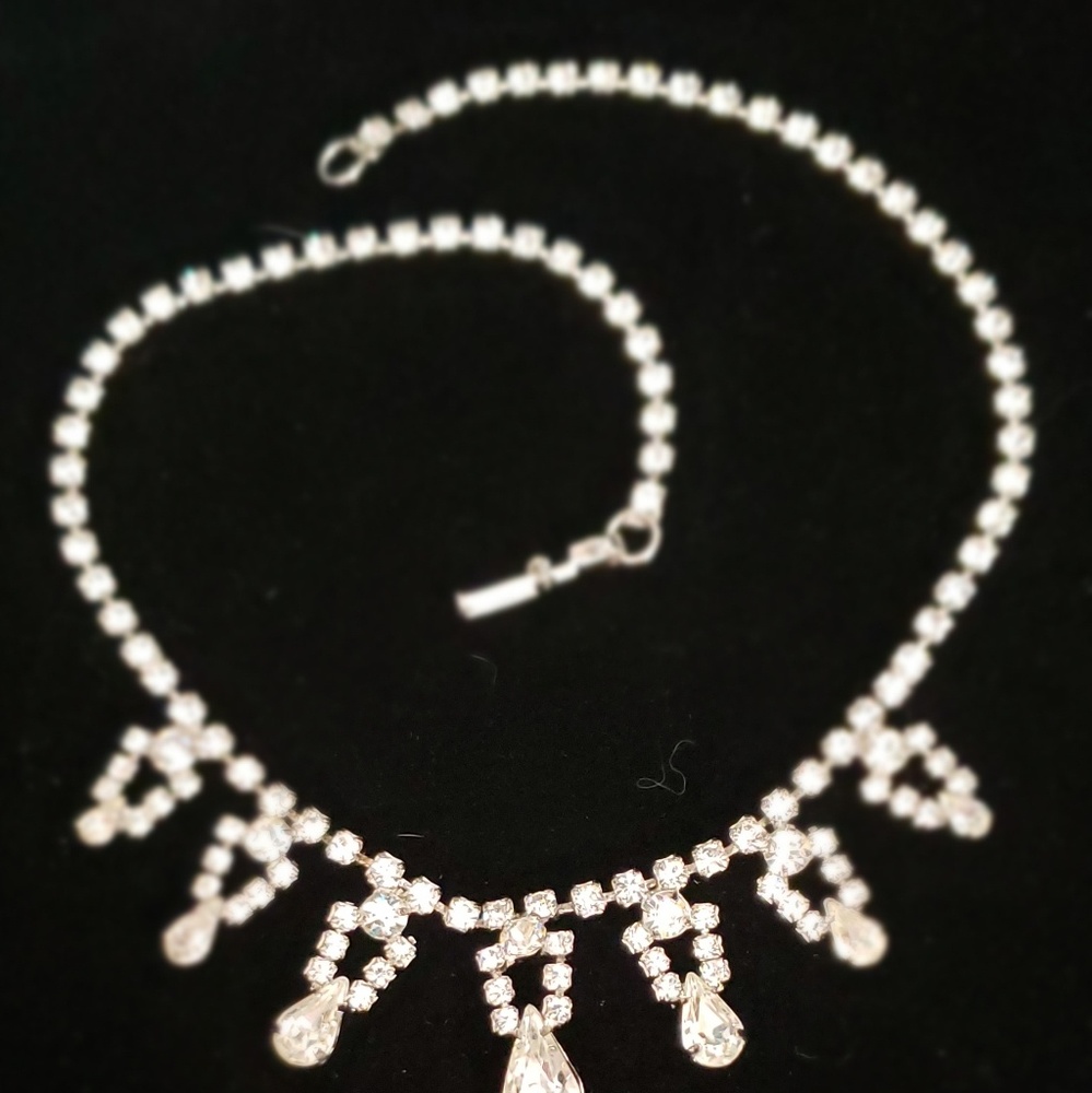 Jay Flex Sterling Silver Rhinestone Necklacehp - image 2